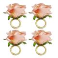 4pcs Rose Flower Napkin Rings, Table Decor for Wedding, Valentine's