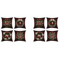 Pillow Covers 18x18inch Set Of 4 with Bird and White Christmas Wreath