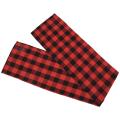 Checkered Tablecloth Cotton Black and Red Plaid Fashion Design