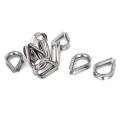 Stainless Steel 6mm Wire Rope Cable Thimbles Silver Tone 10pcs