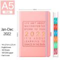 2022 A5 Planner Notebooks Super Thick Pu Cover Planner/diary , Pink