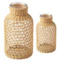 Straw Glass Flower Vase Japanese Flower Pot In The Nordic -l