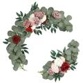 2pcs Faux Rose Arch Floral, for Background Wedding Lintel Decoration