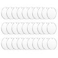 30pcs 4inch Acrylic Circle Ornament, for Diy Craft Project Supplies
