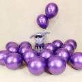 100pcs 10 Inch Latex Balloons Chrome Glossy for Party Decor- Purple