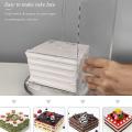 Acrylic Square Cake Disk Set - with Center Hole - for 3 Tier Cakes