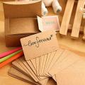 100pcs Blank Kraft Paper Business Cards Word Card Message Card