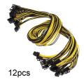 12pcs Pcie 6pin to 8pin(6+2) Male to Male Pci-e Power Cable for Gpu