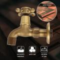 Water Faucet,wall Mounted Vintage Solid Brass Faucet Single Cold 2