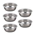 5x 58mm Filter Basket Stainless Steel Double Doses Filter Cup