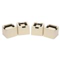 4 Pack 3 Inch Stackable Bed and Furniture Risers Square Anti Slip