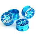 4pcs Metal Wheel Rims Wheel Hub for 1/10 Rc On-road Drift,blue