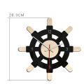 Personality Rudder Wall Clock, Art Vintage Wall Charts (28.3x28.3cm)