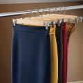 Wooden Skirt Hangers with Adjustable Clips Non-slip Trouser Hanger
