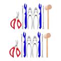 8 Pcs Seafood Tools Set,2 Crab Crackers,2 Lobster Shells