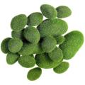 Faux Green Moss Covered Stones,for Floral Arrangements,fairy Gardens