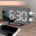 Digital Alarm Clock,large Led Display with Dual Usb Charger Ports