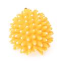 Yellow Vinyl Rubber Hedgehog Shaped Squeaky Chew Toy for Pet Dog