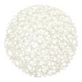 Round Paper Fiber Woven Place Mats Decor 15 Inch Set Of 12 (white)