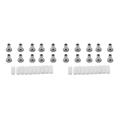 10pcs Ceramic Tube Sleeves and 10pcs Metal Head Connector Adapters