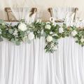 Artificial Eucalyptus Garland with Willow Vines, 2 Packs 6.5 Feet