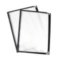 2pcs Menu Covers for A4 Size Book Style Cafe Bar 3 Pages 6 View