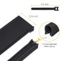 4 Pack Cable Management Sleeve with 10 Pcs Cable Tie with Zipper