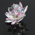 Glitter Crystal Lotus Flower Hue Reflection for Home 12cm-multicolor
