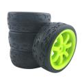 4pcs 12mm Hex 66mm Rc Car Rubber Tires Wheel Rim for 1/10 Model C