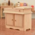 1/12 Miniature Dollhouse Wooden Wash Basin Cabinet
