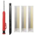 5 Pcs Solid Carpenter Pencil Set with 18 Refills and 1 Retractable