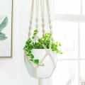 2 Pcs Indoor Hanging Planter Basket Jute Rope Braided Boho Home Decor