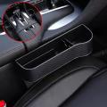 Car Seat Space Storage Box with Cup Holder Carbon Fiber Bag, 2pcs