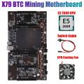 Btcx79 H61 Mining Motherboard with E5 2609 Cpu+fan+switch Cable Ddr3
