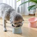 Cat Bowl High Foot Dog Bowl 45 Degree Neck Protector Pet Food Water