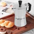 Latte Mocha Percolator Pot Stovetop Coffee Maker 150ml Silver