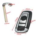 Car Smart Remote Key Fob Case Blade for Bmw 1 3 5 Series 4button