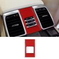Car Carbon Fiber Red Rear Cover Sticker Trim for - Panamera 2010-2016