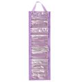 12-compartment Single-sided Vinyl Roll Door Hanging Bag(purple)