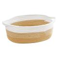 Woven Baskets for Organizing Rope Storage Basket with Handle -brown