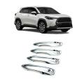4pcs Abs Chrome Door Handle Cover Trims for Toyota Corolla Cross