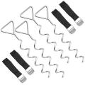 8pcs Outdoor Trampoline Anchors, Camping Screw Pile Nails