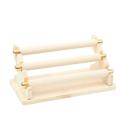 3-tier Wooden Jewelry Display Stand Ring Holder,display Stand Apricot