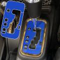 Gear Shifter Shift Box Cover Trim for Jeep Wrangler Aluminum (blue)