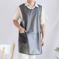 Waterproof Cross Back Apron with Pockets for Women Men Cleaning