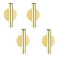 4pcs Wall-mounted Flower Tube Wall Metal Vase Decoration,gold