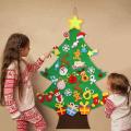 Kids Diy Felt Decor for Home Santa Claus Xmas Tree for Toddlers