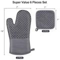 Oven Mitts and Pot Holders Sets,with Kitchen Towels, Non-slip Surface
