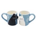 Black and White Cat Couple Cup Cute Pet Cat Pair Cup Home Decoration