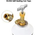 R134a Self-sealing Can Taps with Valve for 1/4& 1/2 Inch Ac Hoses